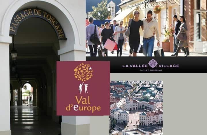 Appartement Spacieux Disneyland - La Vallee Village - 6 Personnes - 60M2 Saint-Germain-sur-Morin Ngoại thất bức ảnh